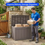 50 Gal. Resin Storage Deck Box for Outdoor Indoor