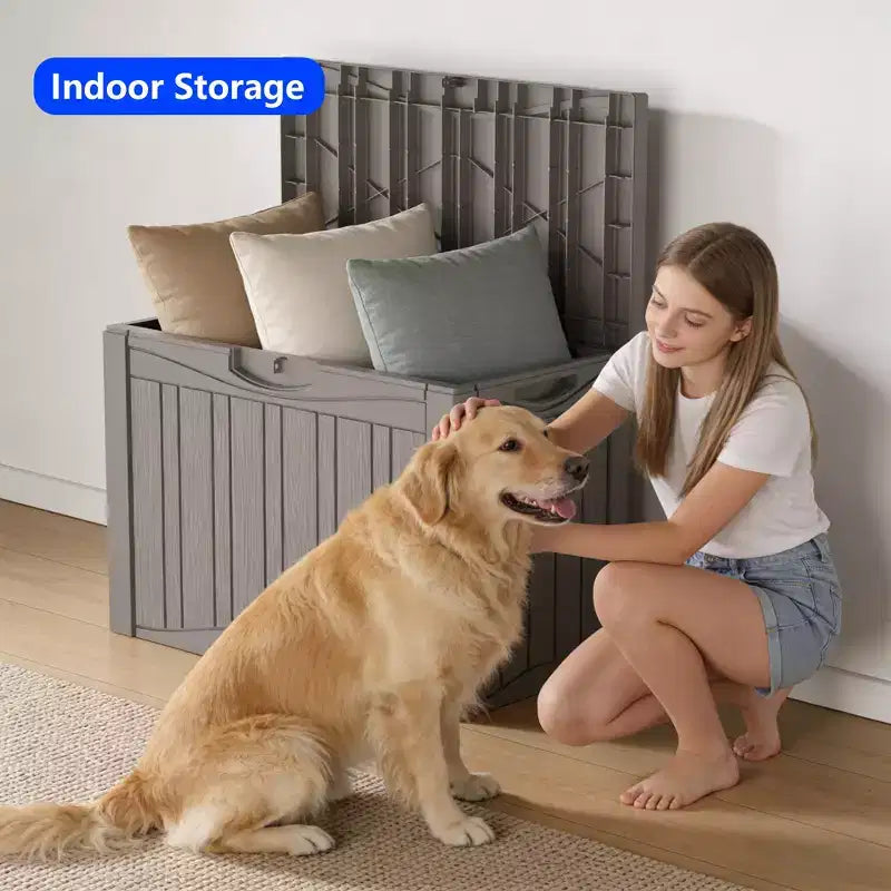 50 Gal. Resin Storage Deck Box for Outdoor Indoor