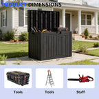 50 Gal. Resin Storage Deck Box for Outdoor Indoor