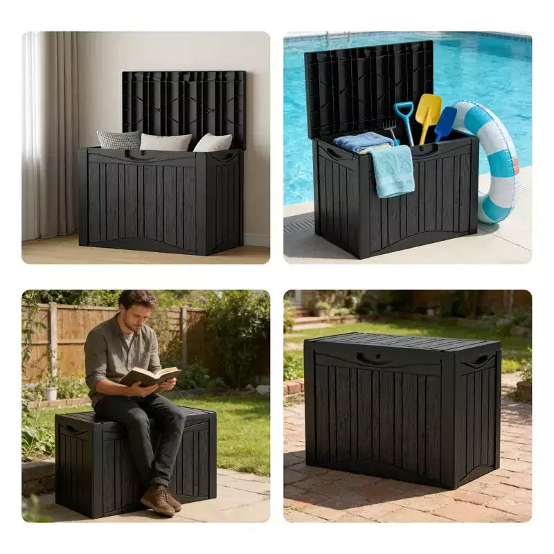 50 Gal. Resin Storage Deck Box for Outdoor Indoor