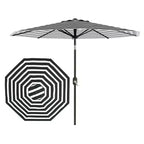10FT Patio Umbrella - UV/Waterproof Market Parasol with 8 Ribs & Crank Tilt for Pool, Deck & Garden