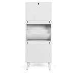 Karl Home Rattan Panel 3 Flip-Drawer Shoe Cabinet 21.26 W