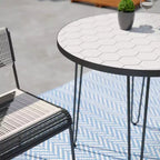 Watkindale 2 Chair Bistro Set - White/Black - SEI