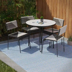 Watkindale 4 Chair Bistro Set - White/Black - SEI