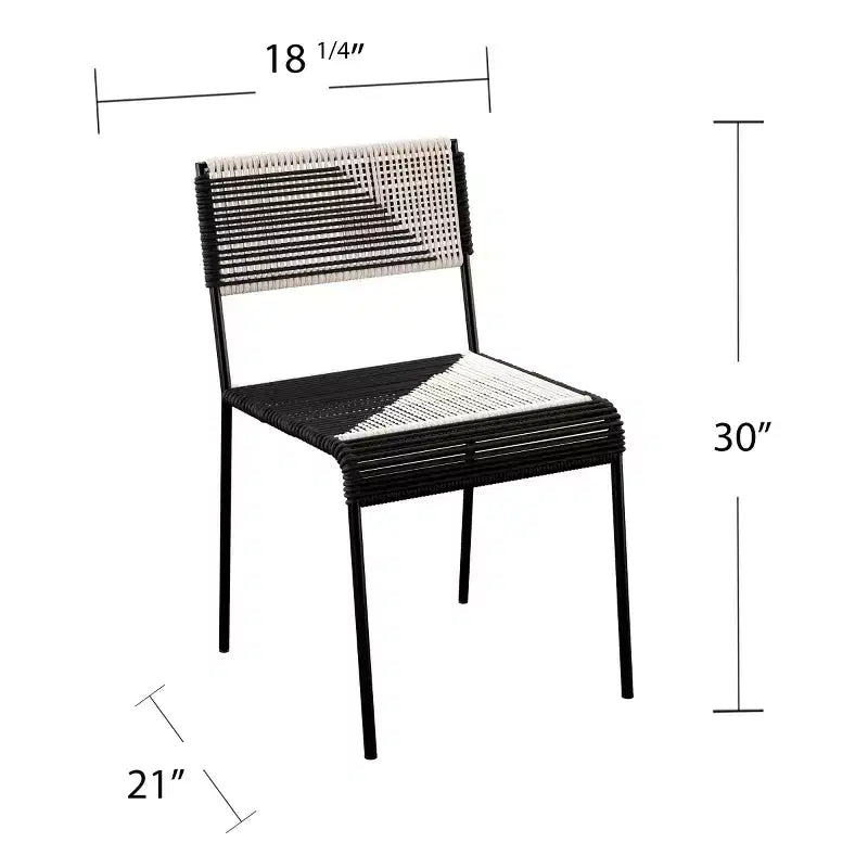 Watkindale 4 Chair Bistro Set - White/Black - SEI