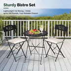 Karl Home 3-Piece Bistro Set With Seat Cushions