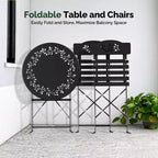 Karl Home 3-Piece Bistro Set With Seat Cushions