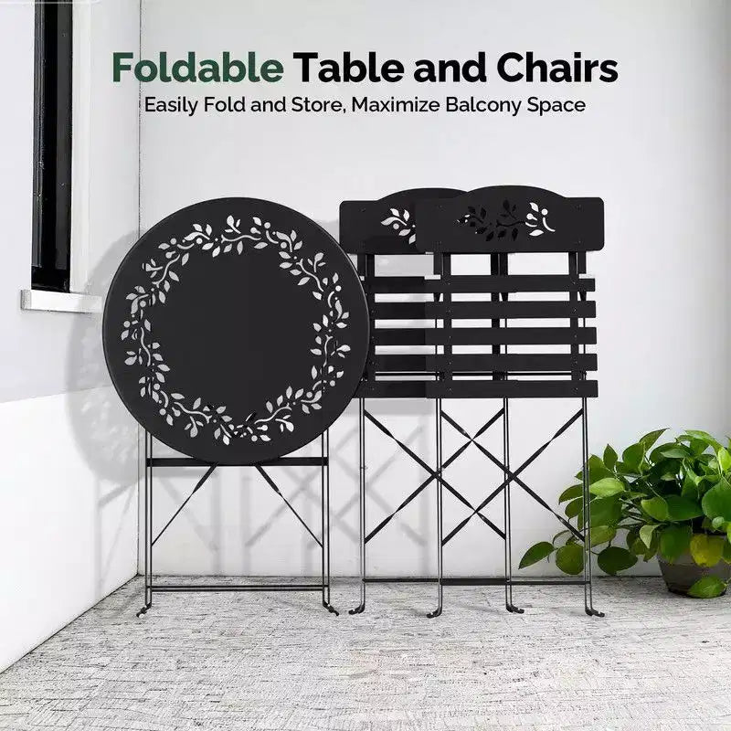 Karl Home 3-Piece Bistro Set With Seat Cushions