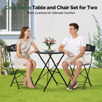 Karl Home 3-Piece Bistro Set With Seat Cushions