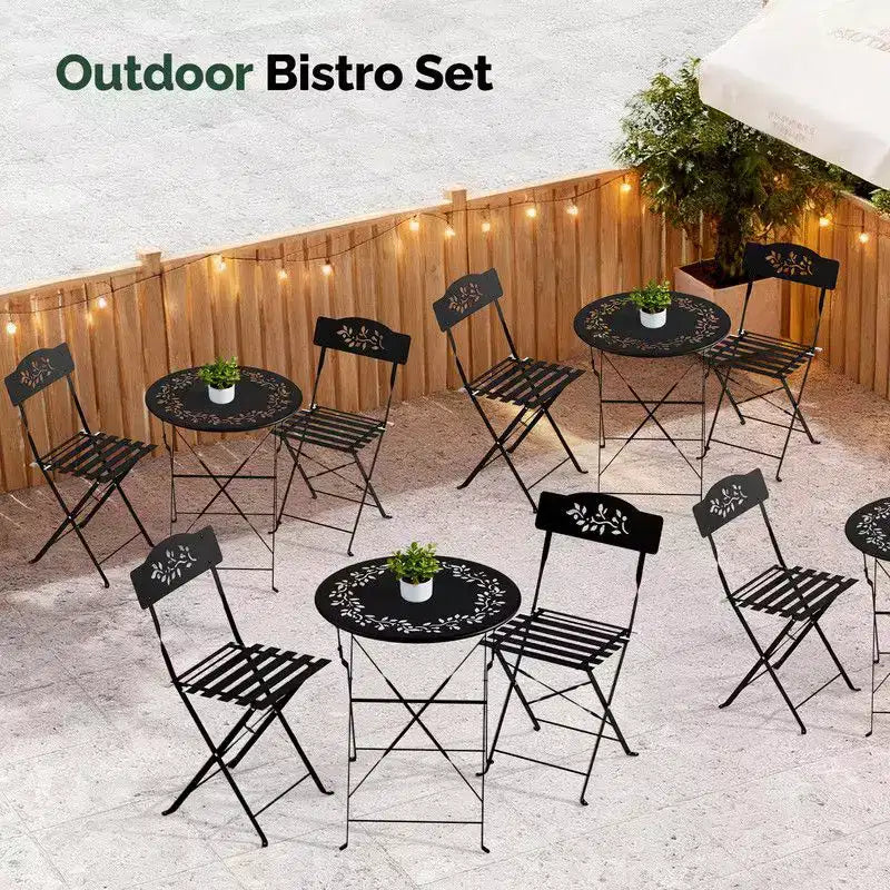 Karl Home 3-Piece Bistro Set With Seat Cushions