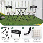 Karl Home 3-Piece Bistro Set With Seat Cushions