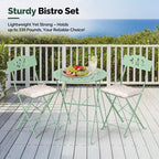 Karl Home 3-Piece Bistro Set With Seat Cushions