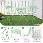 Karl Home 3-Piece Bistro Set With Seat Cushions