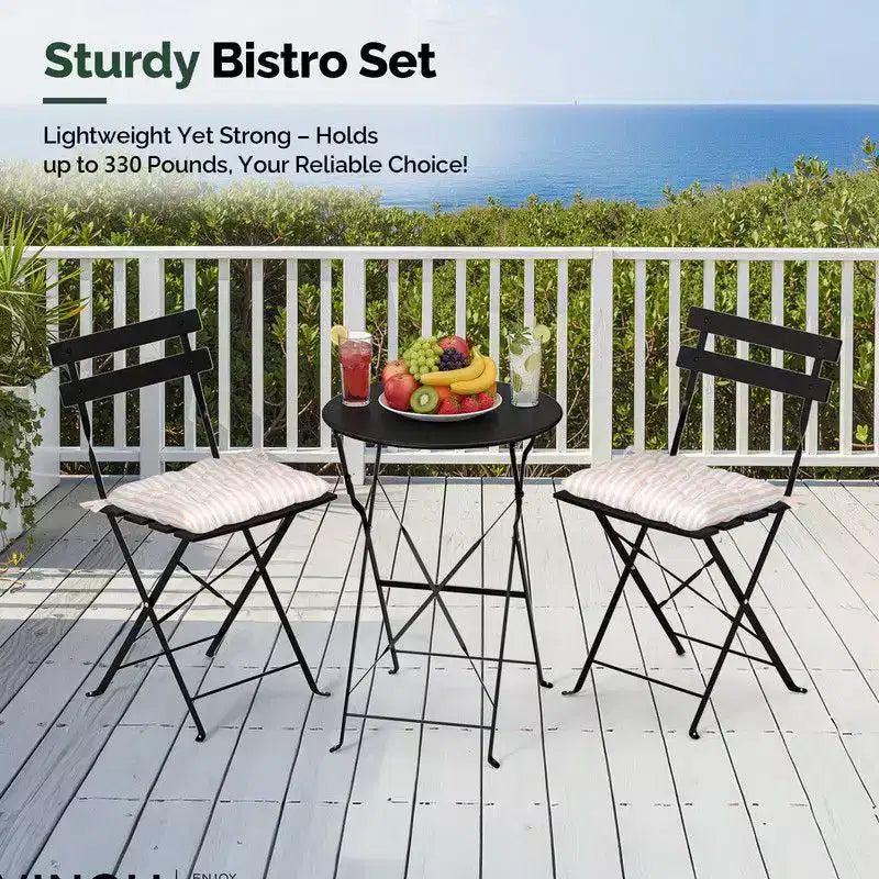 Karl Home 3-Piece Patio Dining Set With Seat Cushions