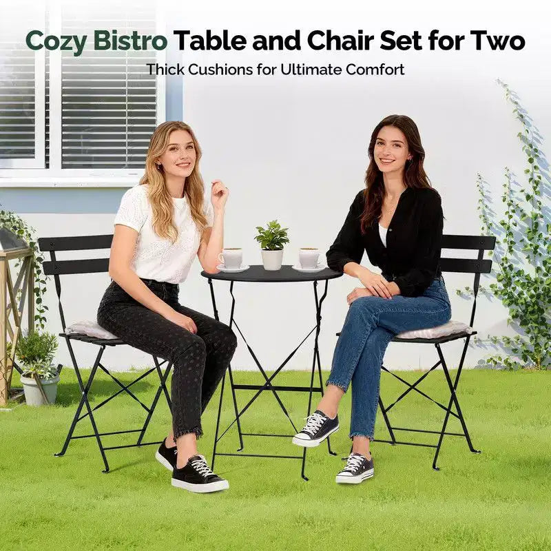 Karl Home 3-Piece Patio Dining Set With Seat Cushions