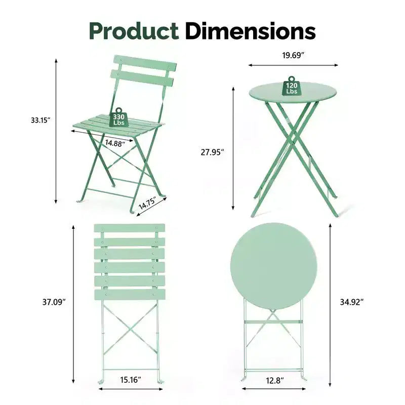 Karl Home 3-Piece Patio Dining Set