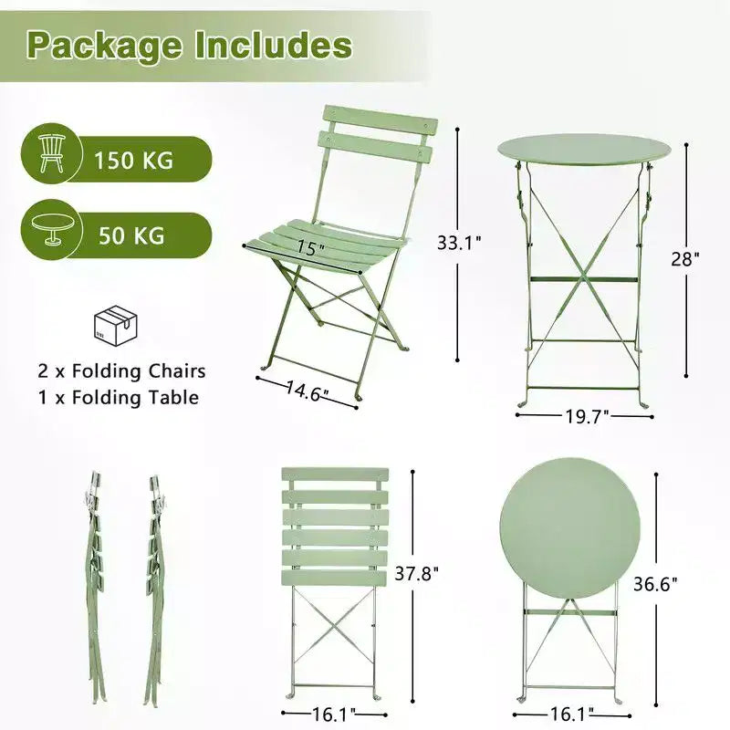 Karl Home 3-Piece Patio Dining Set