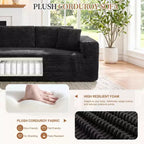 Celebalcony 103 Boneless Modular Sectional Sofa, L-Shaped Chaise with 2 Cup Holders, Plush Corduroy Cloud Couches for Living Room, No Assembly