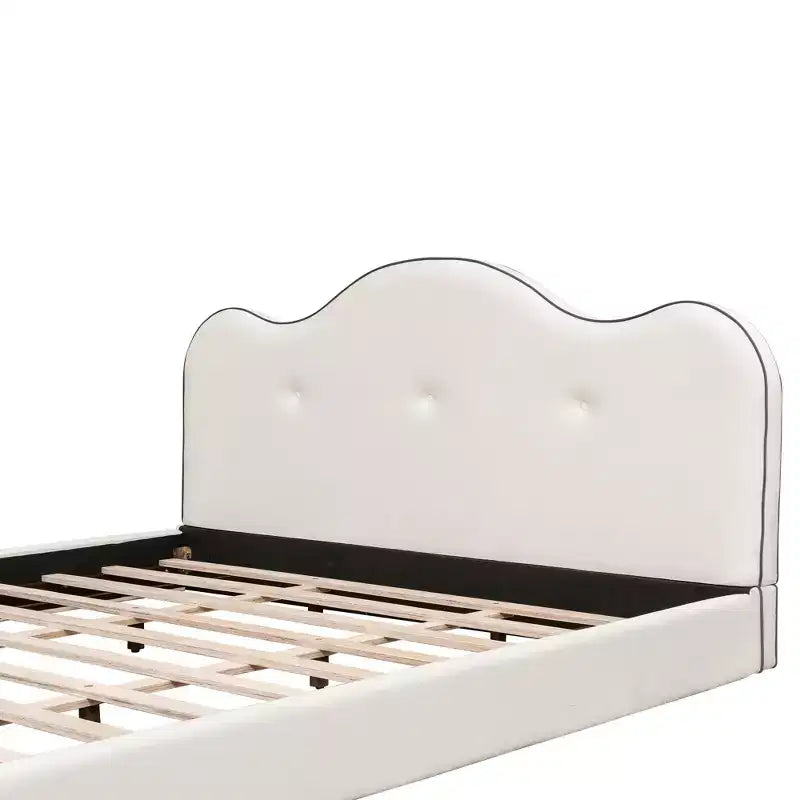 Christopher Knight Home Jackson Velvet Upholstered Platform Bed With Wavy Headboard