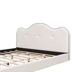 Christopher Knight Home Jackson Velvet Upholstered Platform Bed With Wavy Headboard