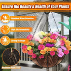 ACOINEL 16 Inch Round Coco Liners for Hanging Baskets (4 Pack), Natural Coconut Fiber Planter Liners for Garden & Flowers