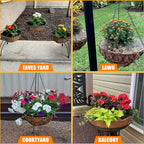 ACOINEL 16 Inch Round Coco Liners for Hanging Baskets (4 Pack), Natural Coconut Fiber Planter Liners for Garden & Flowers