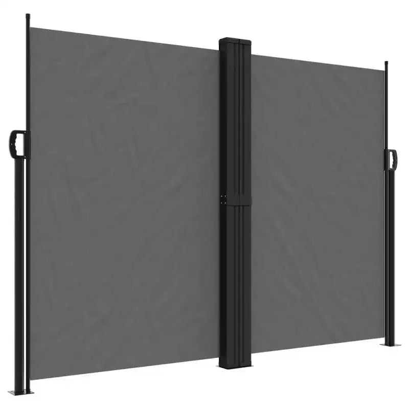 vidaXL Retractable Side Awning Anthracite 100% polyester with a PU coating