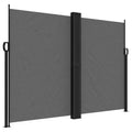 vidaXL Retractable Side Awning Anthracite 100% polyester with a PU coating