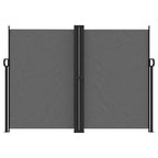 vidaXL Retractable Side Awning Anthracite 100% polyester with a PU coating