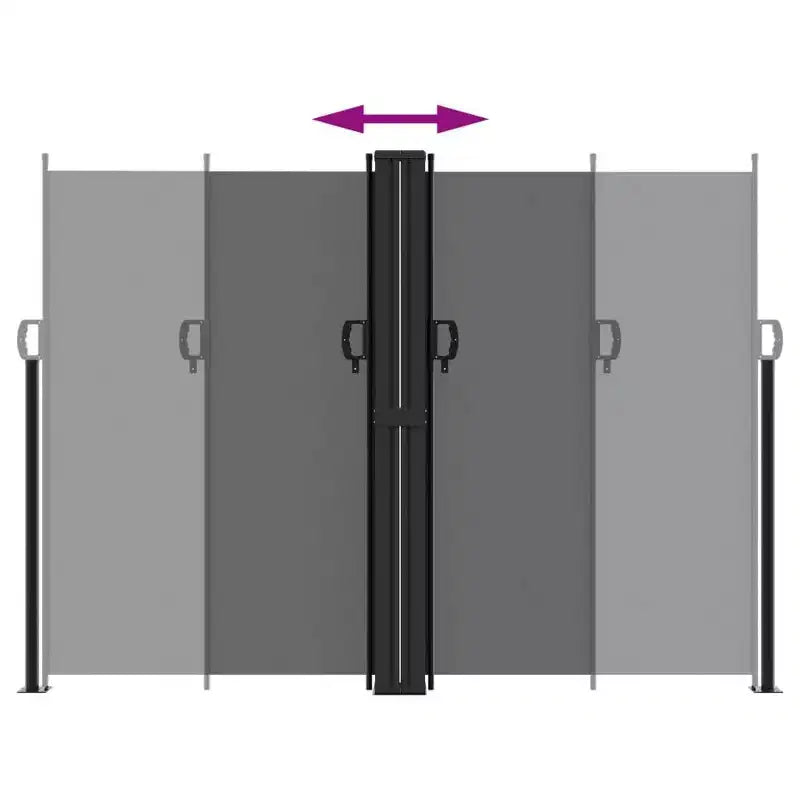 vidaXL Retractable Side Awning Anthracite 100% polyester with a PU coating