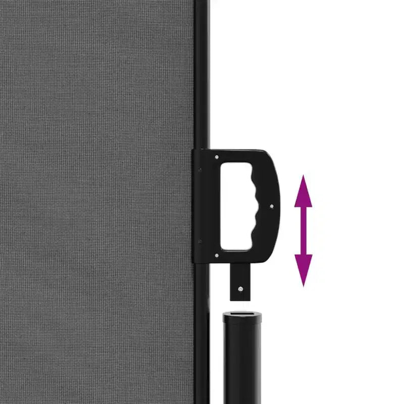vidaXL Retractable Side Awning Anthracite 100% polyester with a PU coating