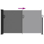 vidaXL Retractable Side Awning Anthracite 100% polyester with PU coating