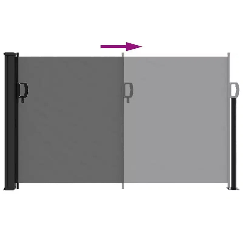 vidaXL Retractable Side Awning Anthracite 100% polyester with PU coating