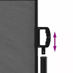 vidaXL Retractable Side Awning Anthracite 100% polyester with PU coating