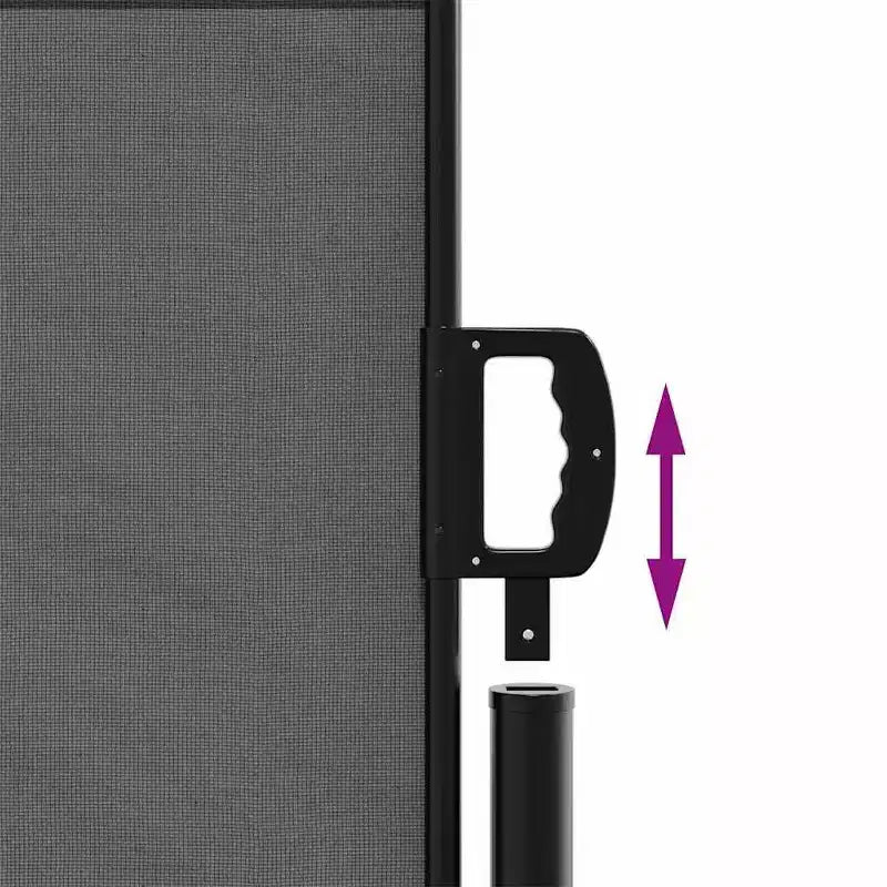 vidaXL Retractable Side Awning Anthracite 100% polyester with PU coating