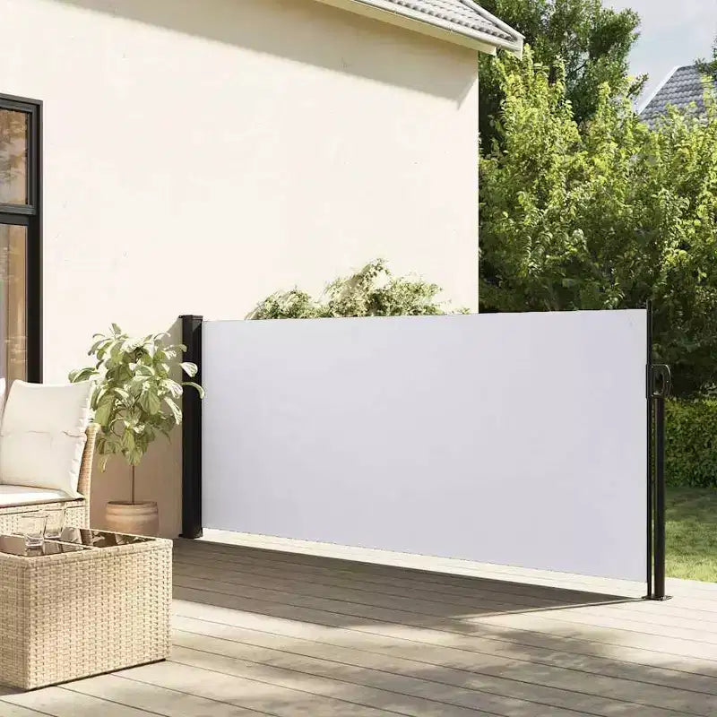 vidaXL Retractable Side Awning White