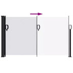 vidaXL Retractable Side Awning White