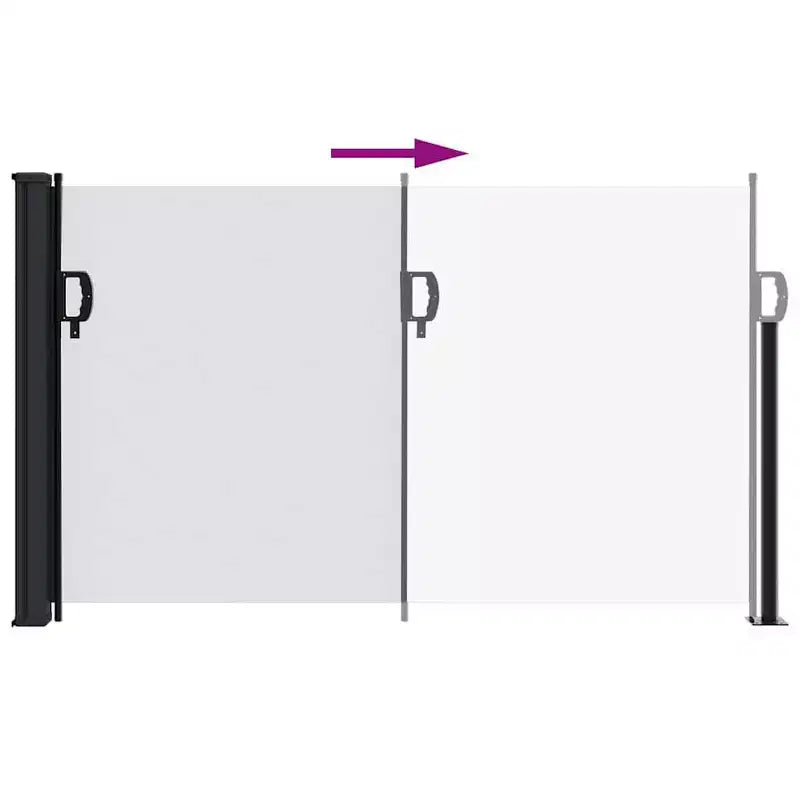 vidaXL Retractable Side Awning White
