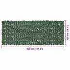 vidaXL Balcony Screen Dark Green Polyethylene, Fabric 157.5 x 59.1 in
