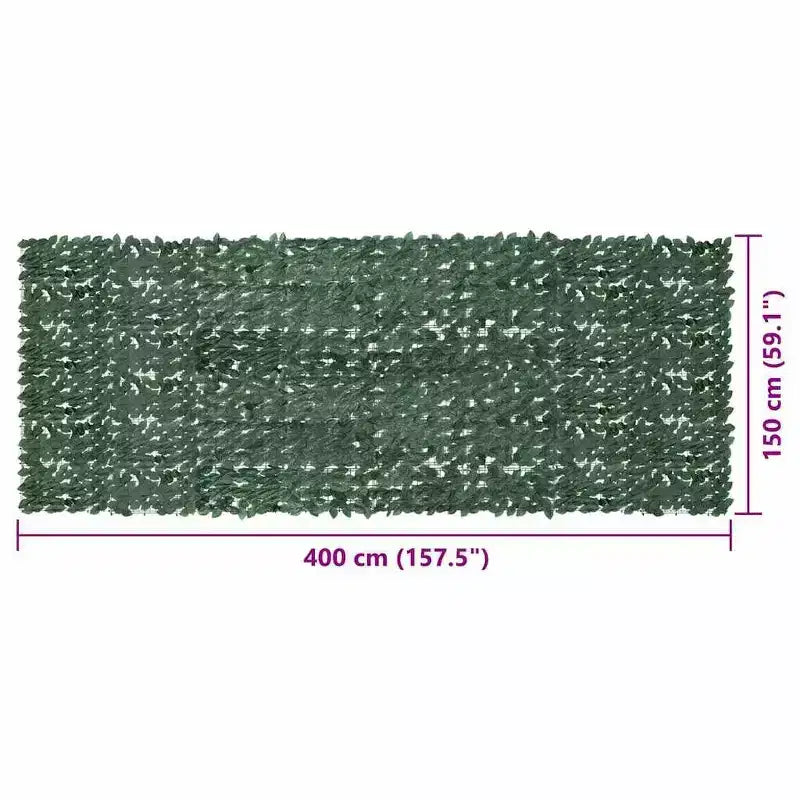 vidaXL Balcony Screen Dark Green Polyethylene, Fabric 157.5 x 59.1 in