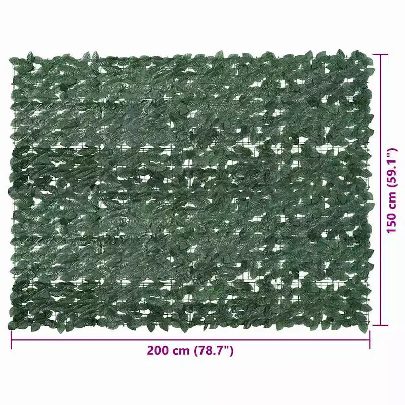 vidaXL Screen Dark green Polyethylene, fabric 78.7 x 59.1 in