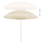 vidaXL Garden Parasol Sand Polyester, Steel UV-resistant materials