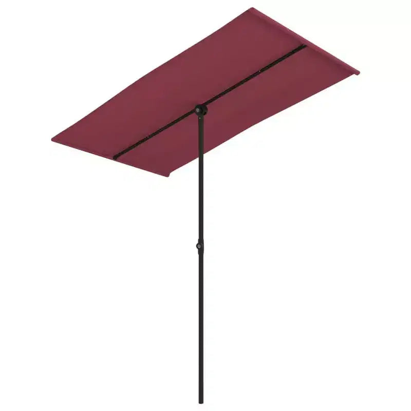 vidaXL Garden Parasol Bordeaux Red Polyester, Aluminum Medium
