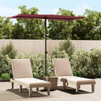 vidaXL Garden Parasol Bordeaux Red Polyester, Aluminum Medium