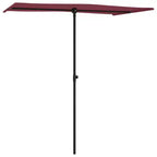 vidaXL Garden Parasol Bordeaux Red Polyester, Aluminum Medium