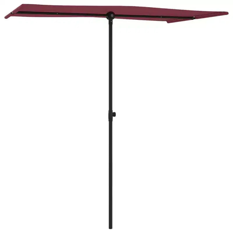 vidaXL Garden Parasol Bordeaux Red Polyester, Aluminum Medium
