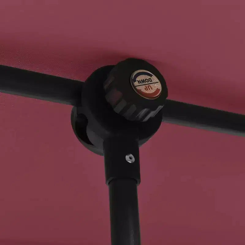 vidaXL Garden Parasol Bordeaux Red Polyester, Aluminum Medium