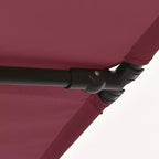 vidaXL Garden Parasol Bordeaux Red Polyester, Aluminum Medium