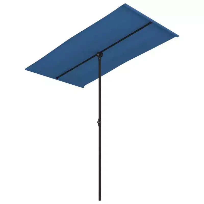 vidaXL Garden Parasol Azure blue 100% polyester, aluminum Large
