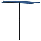 vidaXL Garden Parasol Azure blue 100% polyester, aluminum Large